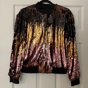 Sequin Bomber Jacket